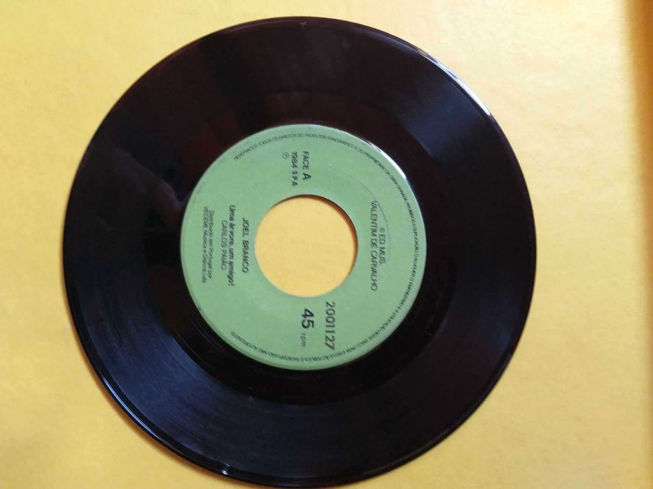 Single Vinil Joel Branco-Uma árvore, um amigo