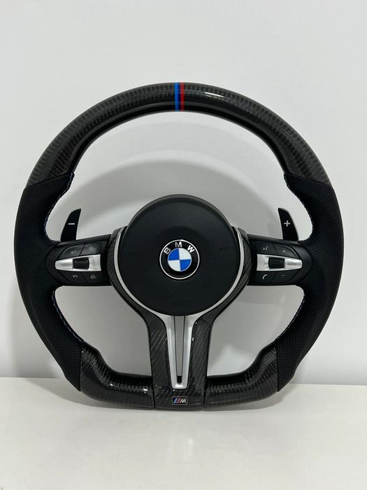 Volante Carbono Pack M com patilhas Bmw F20/ F30 / F31