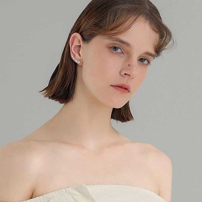 60szt Kolczyki Kolczyk do nosa w kształcie litery J piercing Biżuteria