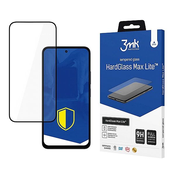 Szkło hartowane 3mk HardGlass Max Lite Black na Xiaomi Redmi 15/5G