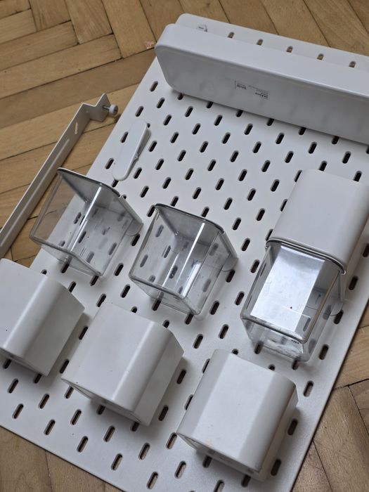 Ikea SKADIS tabliczki, półka, pojemniki do przechowywania