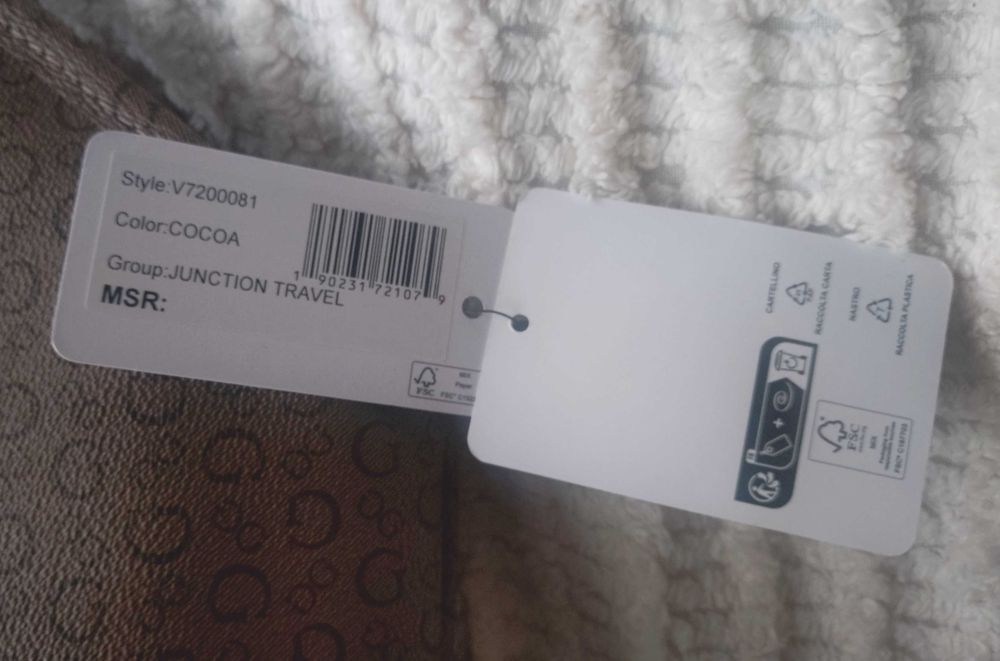 GUESS torba śniadaniowa termo torba lunch tote termiczna BRĄZOWA