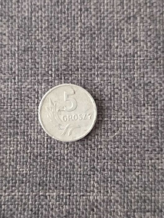 5 groszy z 1958 roku bez znaku mennicy