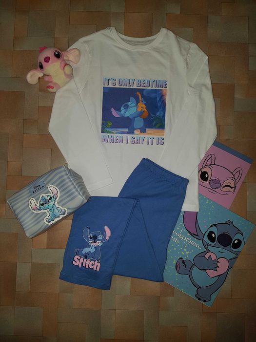 Пижама Disney Стич 9-10 лет 140 см, комплект котон Stitch кофта-штаны