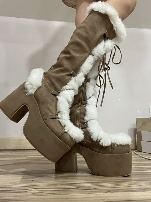 зимние ботинки на платформе