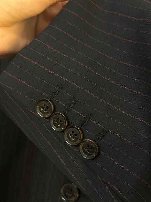 Elegancki garnitur męski w prążki Lantier (Vistula) 100% wełna (10)