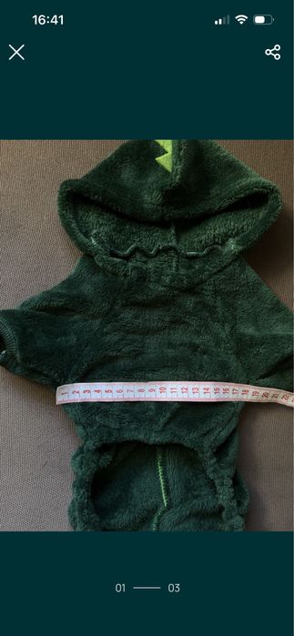 Теплий костюм динозаврика котику чи собачці