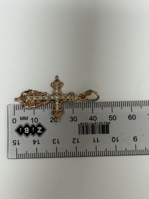Золотой крестик с бриллиантами