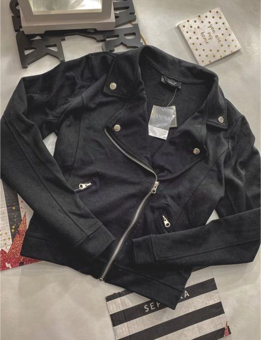 Чорна куртка косуха котонова