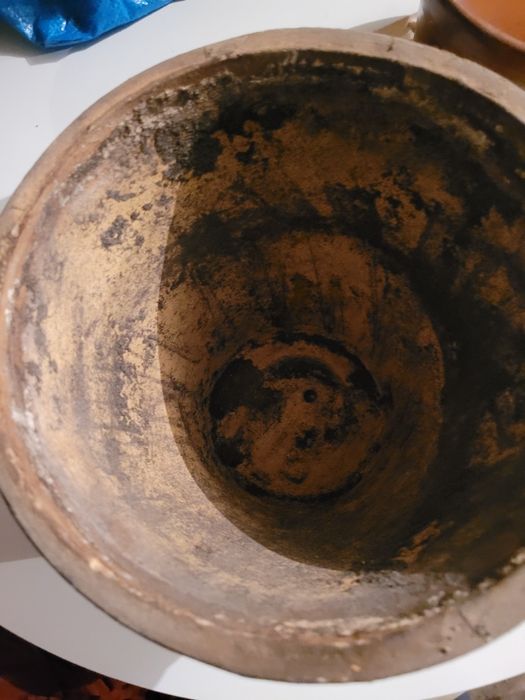 Stara donica gliniana ceramiczna fi 28 cm