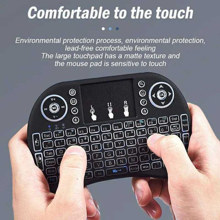 Klawiatura bezprzewodowa z touchpadem | Smart TV Android Box PC