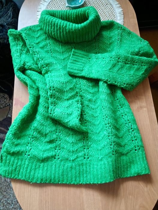 Sweter damski jesień zima zielony