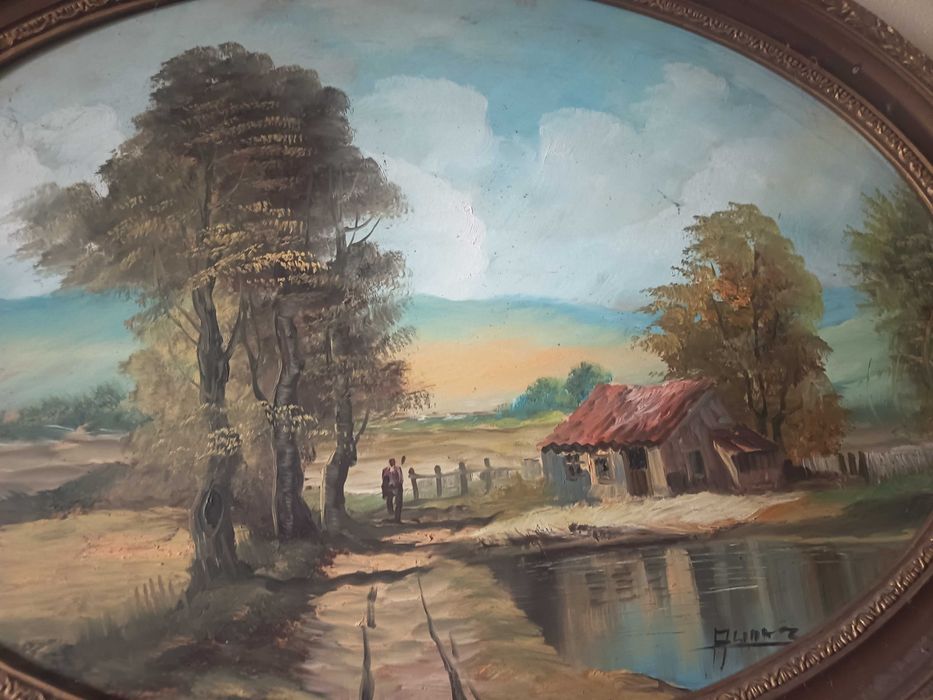 Quadro pintura a oleo assinada pelo autor