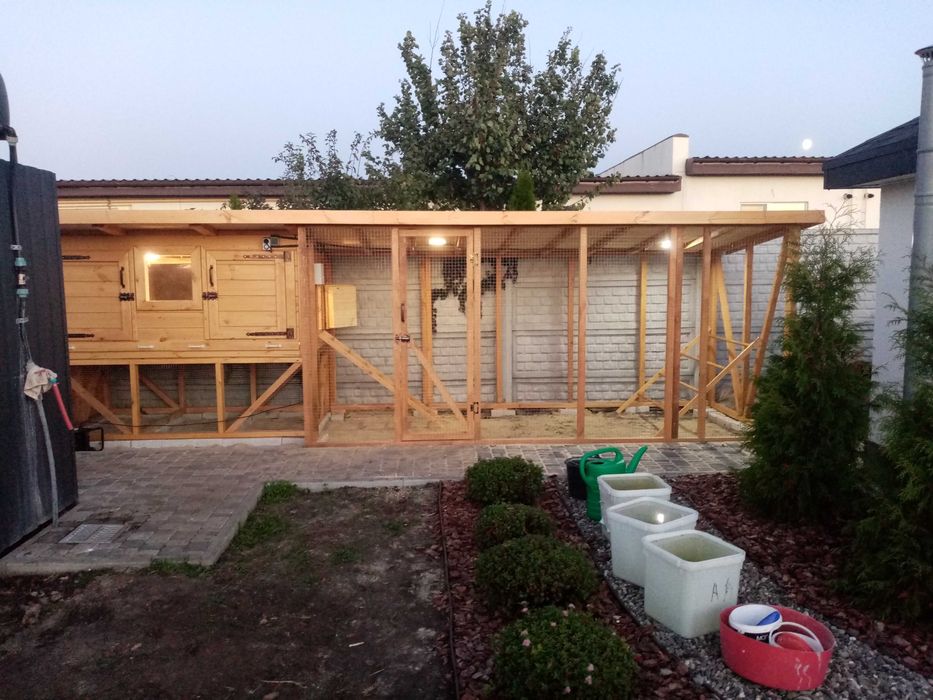 МІНІ-КУРНИК 7-10 курей | Стильний Компактний Теплий 3-10 кур з вольєро