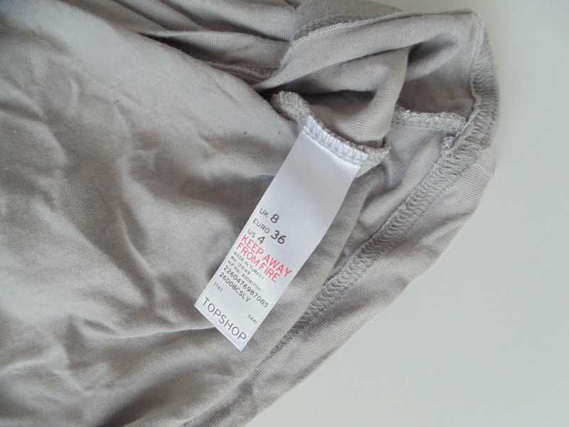 TopShop szara gładka halka na ramiączkach 36