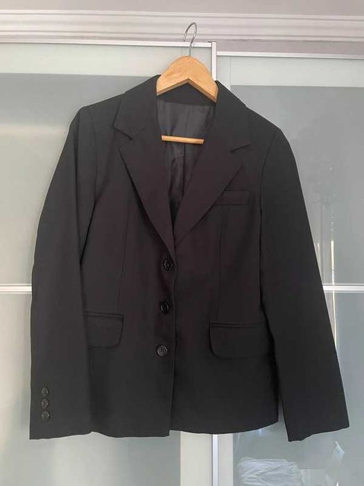Casaco Blazer Formal Fato Traje Praxe Botões Bolsos Preto Copitraje