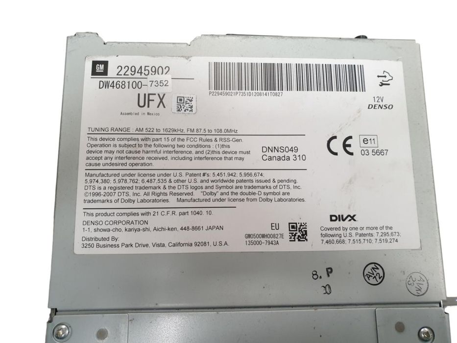 Sistema Navegação Gps Opel Ampera