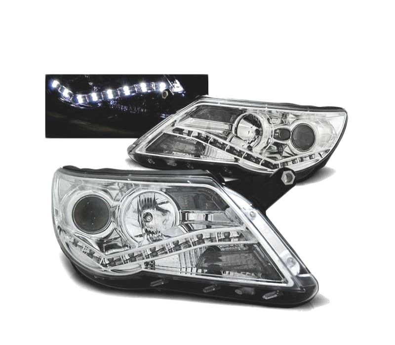 FARÓIS DAYLIGHT VOLKSWAGEN VW TIGUAN 07-11 CHROME