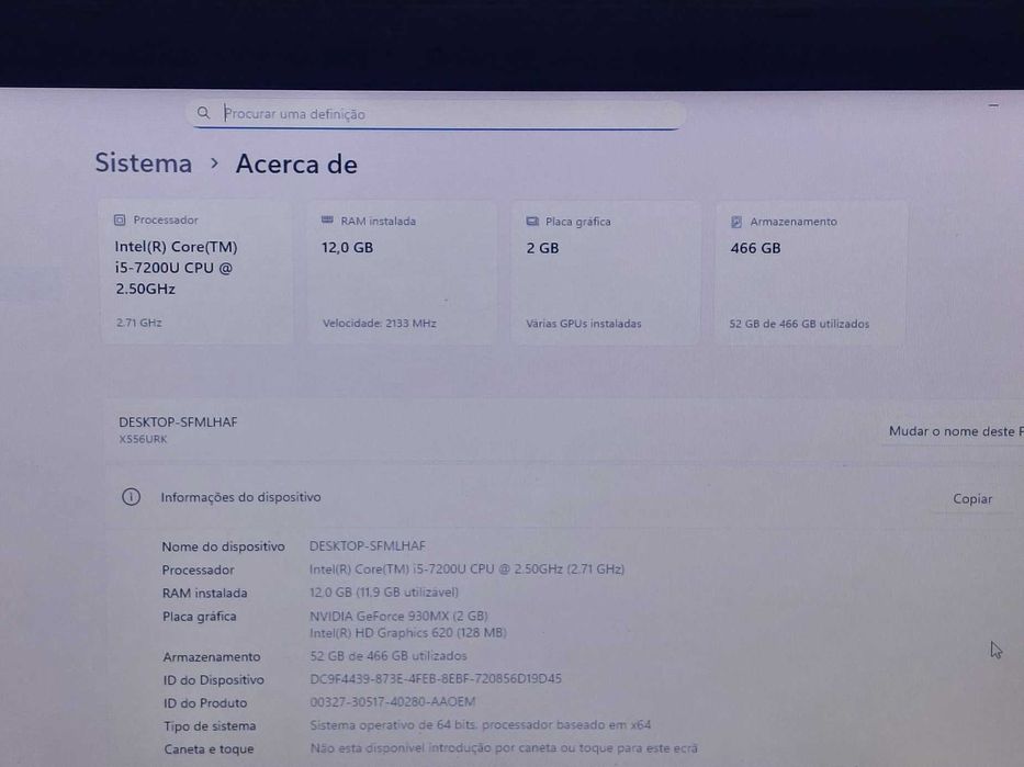 Asus i5 SSD 12Gb Ram Windows 11