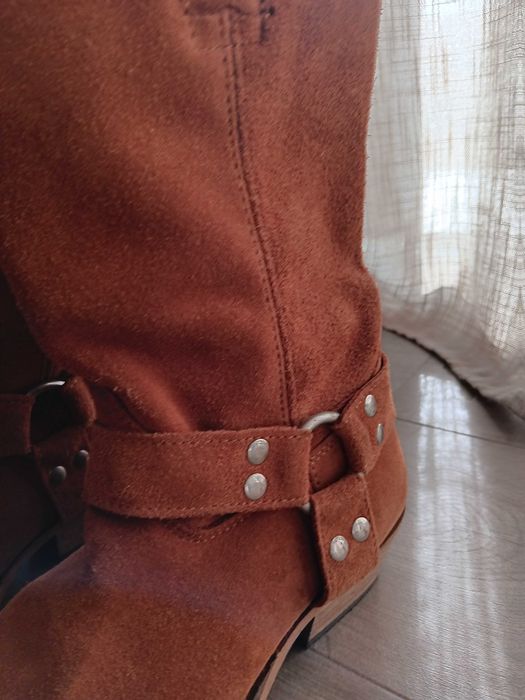 Botas pele camel