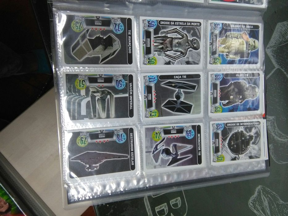 Cartas de colecção Star Wars Force Attax