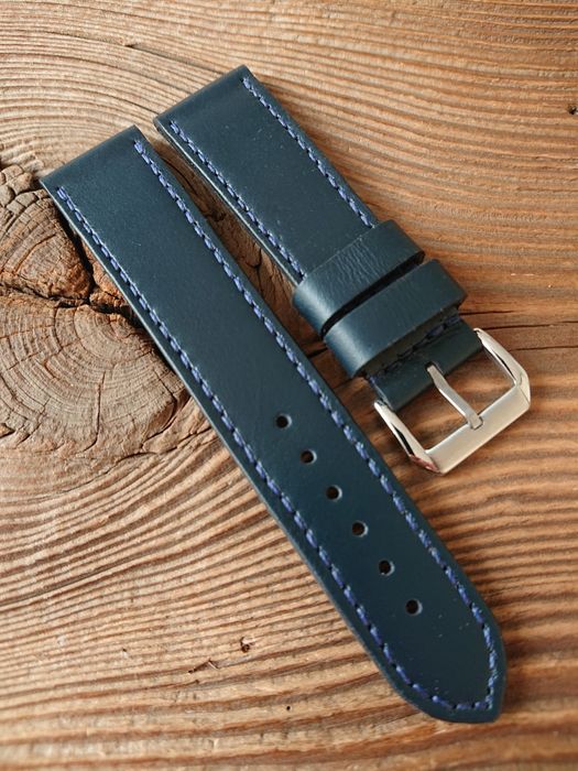 Pasek do zegarka 22 mm ręcznie robiony skóra naturalna handmade