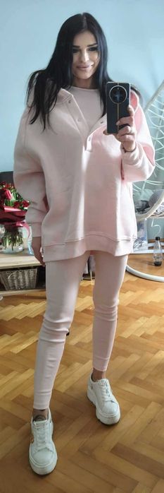 Komplet dresowy napy róż różowy