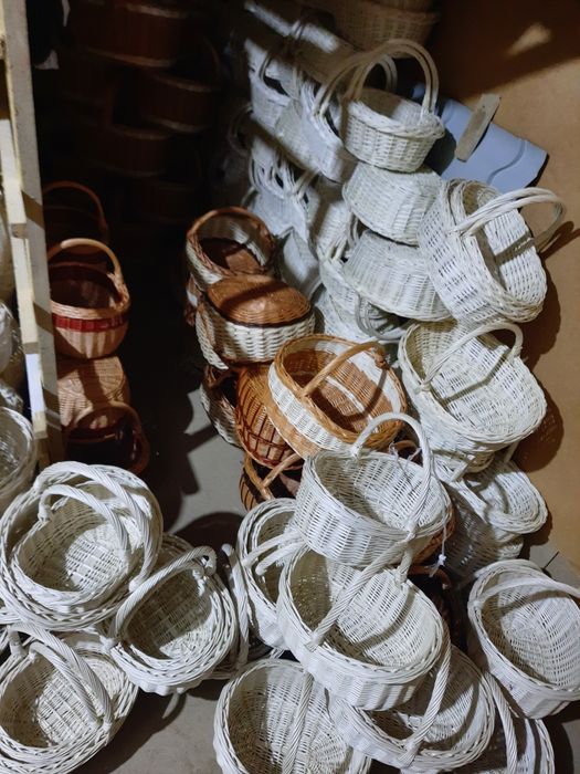 Пасхальні кошики з відбіленоі лози тільки опт.