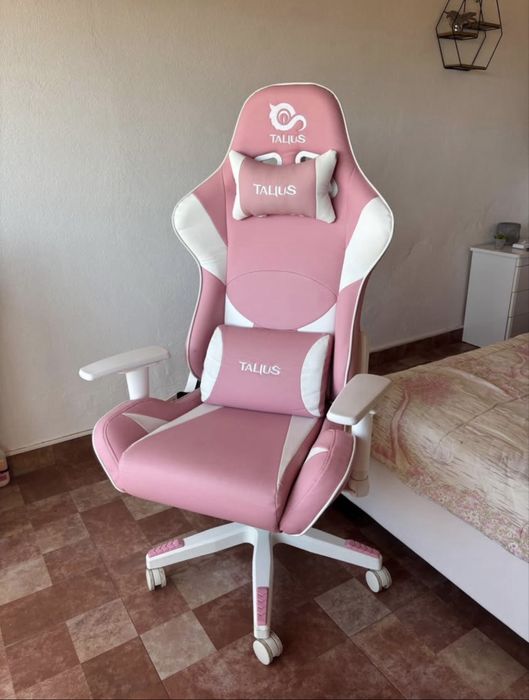Cadeira Gaming TALIUS Dragonfly Rosa e Branco