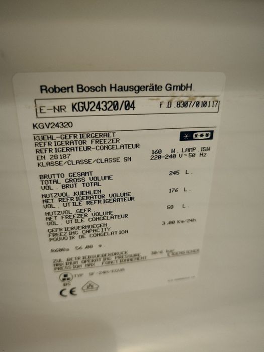 Lodówka, lodówko zamrażarka. Bosch