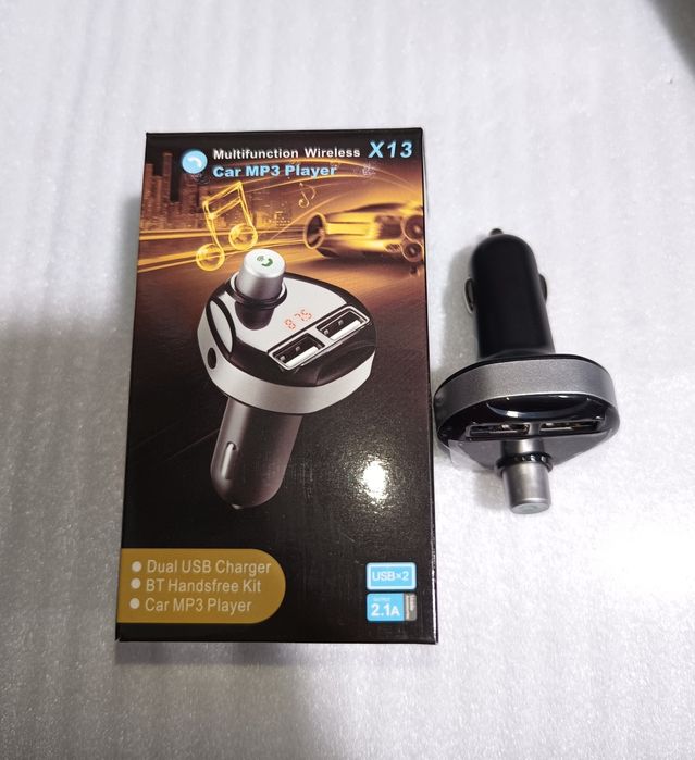 FM модулятор для авто CAR X13 (4 в 1) BLUETOOTH + 2USB + MicroSD 2,1A