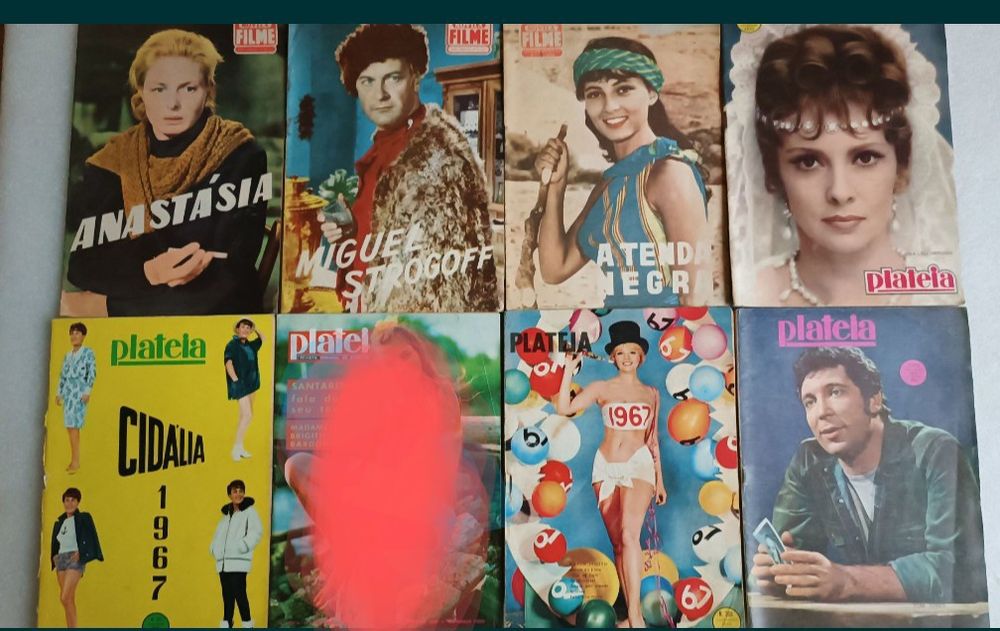 7 Revistas antigas de cinema Novela filme e plateia