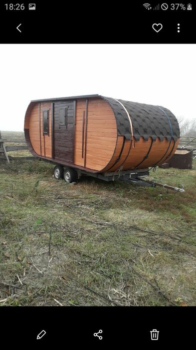 Баня бочка.,мобільний будинок , мобілний шономонтаж .лафеті..
