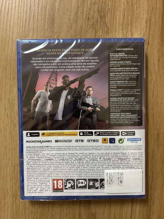 Jogo GTA V (Grand Theft Auto 5) PS5 – Novo / Selado