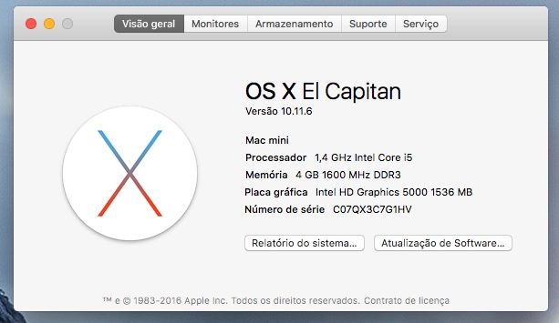 Mac mini Apple – Intel Core i5 – SSD 250GB