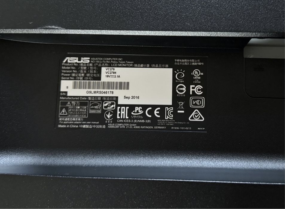 Monitor LED Asus VP279HE 1 " 1920 x 1080 px IPS / PLS