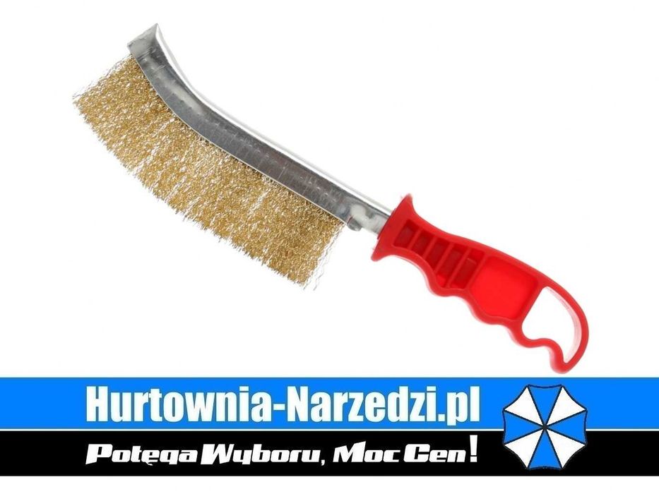 Szczotka druciana szczelinowa, do felg, drut mosiądzowany