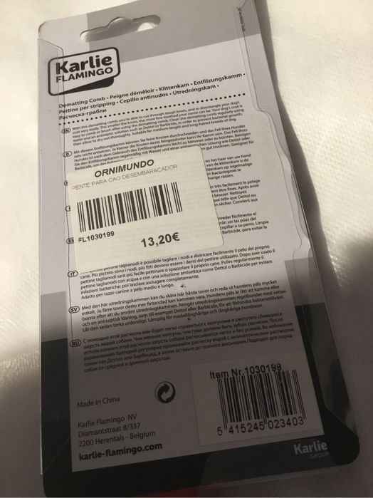 Pente cortador de nós para cão - NOVO
