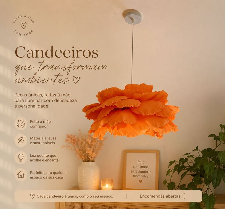 Candeeiro de teto artesanal