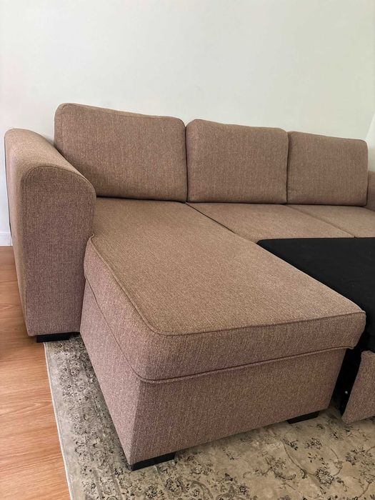 Sofá cama chaise longue 3 lugares