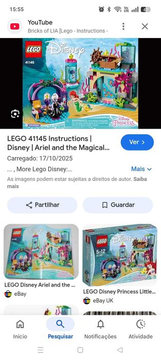 Legos Disney pequena sereia Ariel