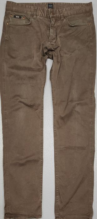 Wr) BOSS STRETCH oryginalne spodnie materiałowe Roz.33/34