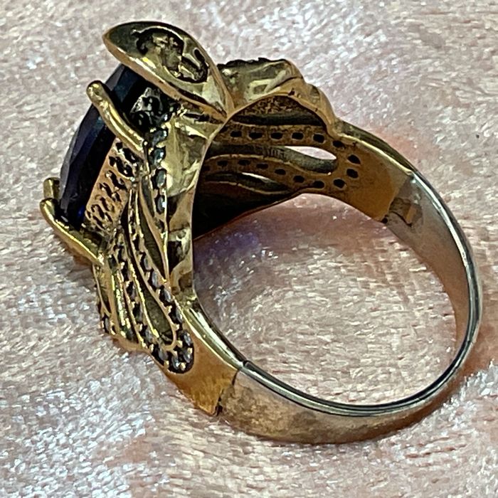 Anel senhora prata 925 banhada a ouro medi,19,5 m