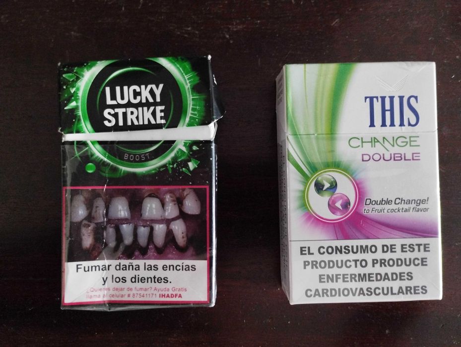 Maços tabaco vazios