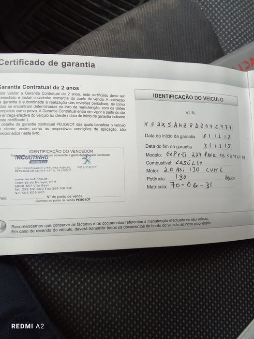 Carrinha Peugeuot expert