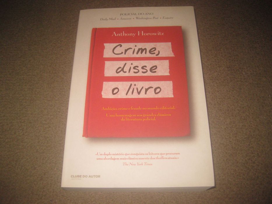 Livro "Crime, Disse o Livro" de Anthony Horowitz