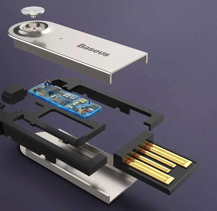 Bluetooth в авто Baseus с микрофоном aux адаптер