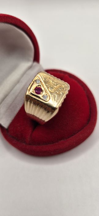 Sygnet zloty stylowy wzór pr 585 14K