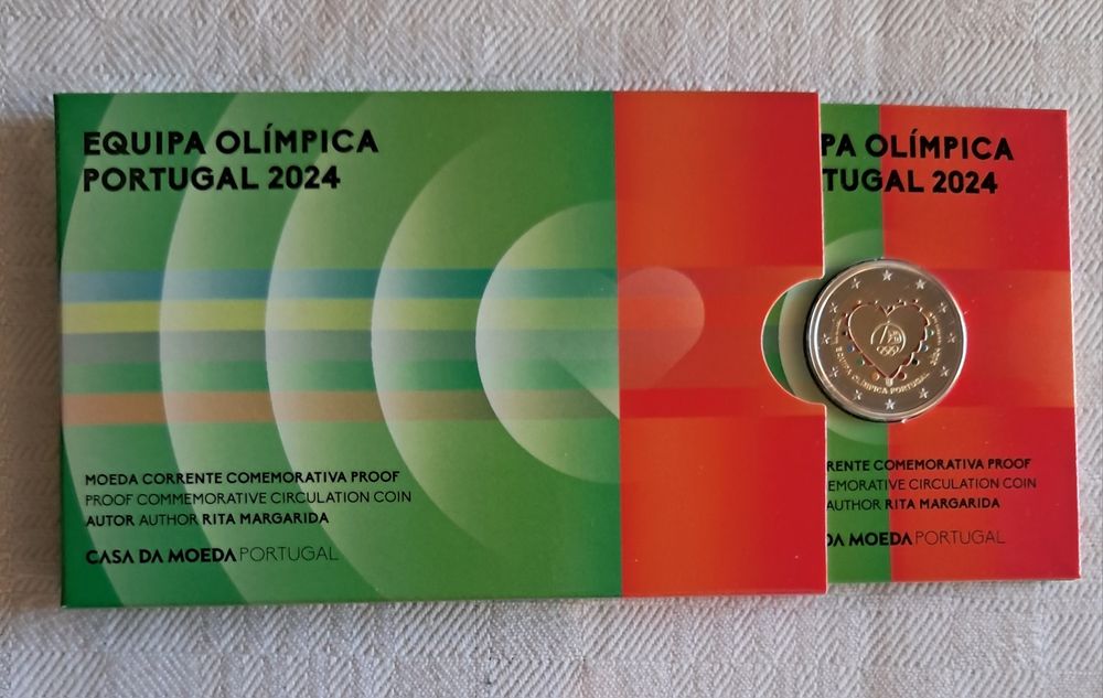 Moeda Comemorativa Proof _ Colorida - Equipa Olímpica Portugal 2024