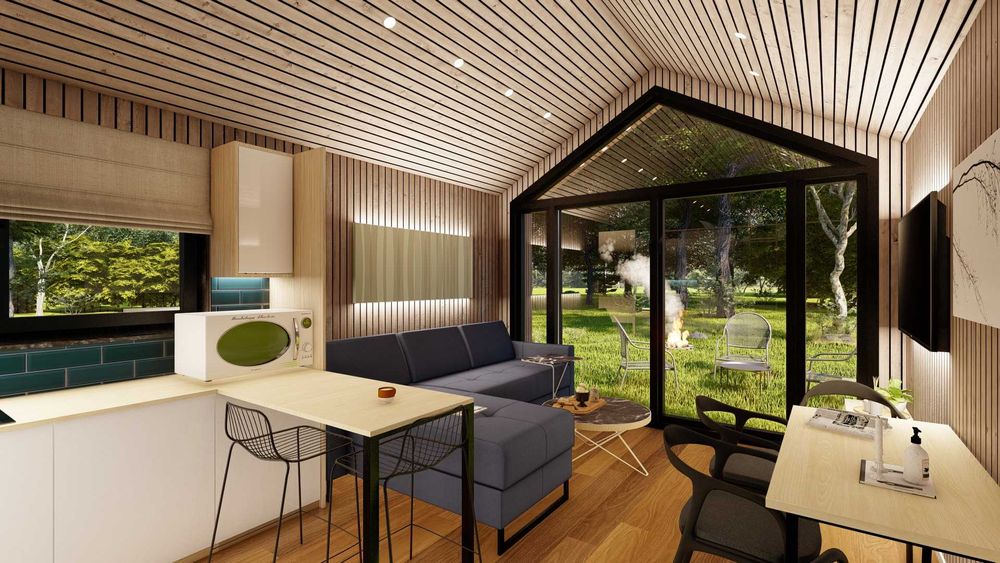 Domek mobilny nowoczesna stodoła 35m